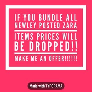 Newly Posted Zara Items Prices will Drop...